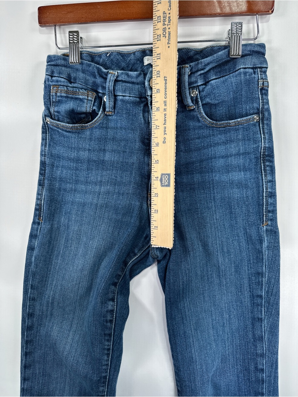 Good American Good Classic High Rise Straight Denim Medium Wash Size 4 / 27 - Picture 10 of 12